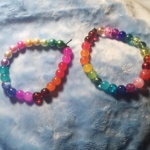2 Beaded stretchy braclets